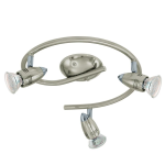PLAFONIERA MAGNUM-LED 3 X GU10 LED 3 X 3W 3000K INCLUSA STRUTTURA NICKEL SATINATO E CROMATO 25.5 H29.5