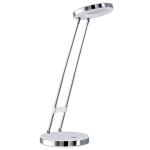 LAMPADA DA TAVOLO GEXO LED 3W 3000K 220Lm INCLUSA STRUTTURA METALLO CROMATO E BIANCO CON INTERRUTTORE Ø12.5 H32