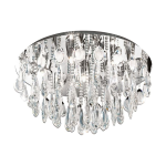 PLAFONIERA CALAONDA 7 X G9 7 X 33W INCLUSA STRUTTURA CROMATO DETTAGLI CRISTALLO Ø58 x H