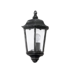 APPLIQUE DA ESTERNO NAVEDO NAVEDO 1 X E27 STRUTTURA LEGA IN ALLUMINIO NERO PATINA ARGETNO DIFFUSORE VETRO TRASPARENTE IP44 29 x 13 H43