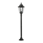 PALETTO DA GIARDINO NAVEDO 1 X E27 STRUTTURA LEGA IN ALLUMINIO NERO PATINA ARGETNO DIFFUSORE VETRO TRASPARENTE IP44 Ø23 H120