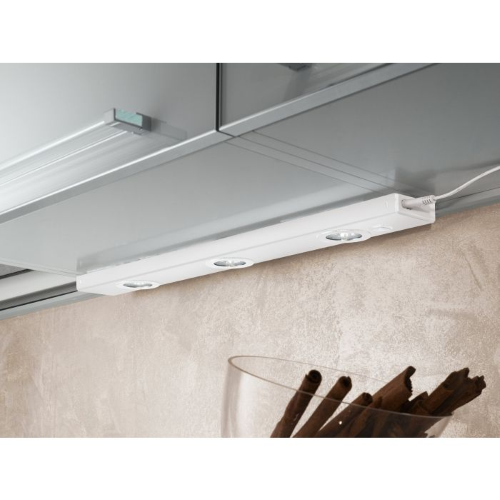 93706-EGLO - LUCE SOTTOPENSILE KOB LED 3 X 2,3W 3000K 780Lm CON  INTERRUTTORE METALLO BIANCO 60 x 7 H2.5 - Eglo