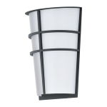 APPLIQUE BREGANZO 2 X 2,5W LED 3000K 360Lm METALLO ZINCATO ANTRACITE 18 x 11,5 x H25