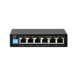 Switch PoE - 4 porte PoE + 2 Uplink RJ45 - Velocità fino a 100 Mbps su tutte le porte - Fino 30W in totale per tutte le porte - Larghezza di banda 1.2 Gbps - Norma IEEE802.3at (PoE) / af (PoE+)