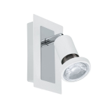 APPLIQUE SARRIA GU10 LED 5W INCLUSA METALLO BIANCO E CROMATO 12 x 6