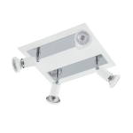 PLAFONIERA SARRIA GU10 LED 4 X 5W INCLUSA STRUTTURA METALLO CROMATO E BIANCO SPOT REGOLABILE 24 H26