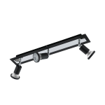 PLAFONIERA SARRIA GU10 LED 3 X 5W INCLUSA STRUTTURA METALLO NERO E CROMATO 46 x 7