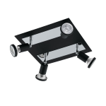 PLAFONIERA SARRIA 4 X GU10 LED 4 X 5W INCLUSA STRUTTURA METALLO NERO E CROMATO 24 H26