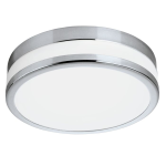 PLAFONIERA PALERMO LED 24W 3000K 2100Lm STRUTTURA METALLO CROMATO VETRO SATINATO IP44 Ø29.5 x 7.7