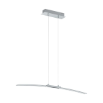 SOSPENSIONE LASANA LED 30W 3000K 2500Lm STRUTTURA METALLO CROMATO DIFFUSORE POLICARBONATO BIANCO  90 H110