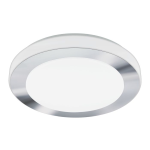 PLAFONIERA LED CARPI LED 16W 3000K 1500Lm STRUTTURA METALLO CROMATO DIFFUSORE POLICARBONATO BIANCO IP44 Ø38.5 x 7.5