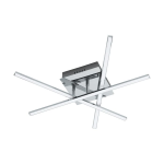 PLAFONIERA LASANA 1 LED 18W 3000K 1890Lm STRUTTURA METALLO CROMATO DIFFUSORE POLICARBONATO BIANCO 50 x 16 H9.5