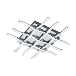 PLAFONIERA LASANA 1 LED 36W 3000K 3780Lm STRUTTURA METALLO CROMATO DIFFUSORE POLICARBONATO BIANCO 50 x 50 H6.5
