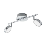 PLAFONIERA SALTO LED 2 X 5,4W 3000K 1280Lm STRUTTURA METALLO CROMATO DIFFUSORE SATINATO 36 x 12