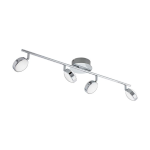 PLAFONIERA SALTO LED 4 X 5,4W 3000K 2560Lm STRTTURA METALLO CROMATO DIFFUSORE SATINATO 76 x 13