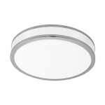 PLAFONIERA PALERMO 2 LED 24W 3000K 2500Lm STRUTTURA METALLO CROMATO DIFFUSORE POLICARBONATO BIANCO Ø41 H6