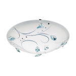 PLAFONIERA SORRENTA 1 LED 16W 4000K 1500Lm STRUTTURA METALLO CROMATO DIFFUSORE VETRO DETTAGLI CRISTALLO Ø31.5 H9.5