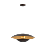SOSPENSIONE NUVANO 1 X E27 STRUTTURA METALLO MARRONE INTERNO ORO Ø48 H110