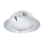 FARETTO DA INCASSO PINEDA LED 12W 3000K 110Lm STRUTTURA POLICARBONATO CROMATO IP44 Ø10.2 Foro Ø8.699999999999999