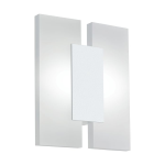 APPLIQUE METRASS 2 LED 2 X 4,5W 3000K 960Lm STRUTTURA ALLUMINIO BIANCO DIFFUSORE POLICARBONATO SATINATO 17 x 5.5 H20