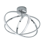 PLAFONIERA SELVINA LED 12W 3000K 1300Lm + 14W 3000K 1600Lm + 9W 3000K 1000Lm STRUTTURA ALLUMINIO CROMATO 46 x 39 H38