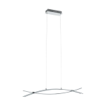 SOSPENSIONE NEVADO LED 3 X 9W 3000K 3000Lm STRUTTURA ALLUMINIO CROMATO 90 x 8 H110
