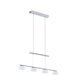 SOSPENSIONE ALEANDRO 1 LED 4 X 4,5W 3000K 2000Lm STRUTTURA METALLO CROMATO DIFFUSORE VETRO OPACO 80 x 12 H110
