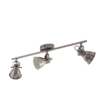 PLAFONIERA SERAS 3 X GU10 LED 3 X 3,3W INCLUSA STRUTTURA NICKEL SATINATO BEIGE SPOT REGOLABILI 59.5 x 6.5