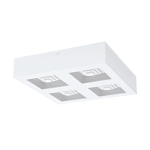 PLAFONIERA FERREROS LED 4 X 6,3W 3000K 3360Lm STRUTTURA METALLO BIANCO 27 x 27 H6