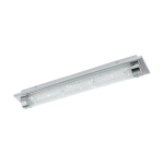 PLAFONIERA TOLORICO LED 19W 4000K 2500Lm STRUTTURA ACCIAIO INOX CROMATO DIFFUSORE EFFETTO CRISTALLI IP44 57 x 10 H7.5