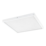 PANNELLO QUADRATO FUEVA 1 LED 25W 3000K 2500Lm SOVRAPPOSTO ALLUMINIO BIANCO 40 x 40 H3