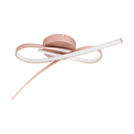 PLAFONIERA PALOZZA LED 2 X 11W 3000K 3000Lm STRUTTURA ALLUMINIO ORO ROSA 70.5 x 31.5 H12.5