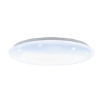 PLAFONIERA GIRON-S LED 40W 3000K - 5000K 4000Lm STRUTTURA METALLO BIANCO DIFFUSORE EFFETTO CRISTALLO CAMBIO COLORE CON TELECOMANDO Ø57 H7.5