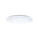PLAFONIERA GIRON-S LED 60W 3000K - 5000K 5800Lm STRUTTURA METALLO BIANCO DIFFUSORE EFFETTO CRISTALLO CAMBIO COLORE CON TELECOMANDO Ø76 H8.5