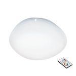 PLAFONIERA ASIMMETRICA LED 34W 2700K 6500K 4600Lm STRUTTURA METALLO DIFFUSORE EFFETTO CRISTALLO CAMBIO COLORE CON TELECOMANDO Ø60 H8.5