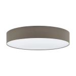 PLAFONIERA PASTERI 5 X E27 STRUTTURA METALLO DIFFUSORE TESSUTO TORTORA Ø76 H15