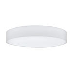 PLAFONIERA PASTERI 7 X E27 STRUTTURA METALLO DIFFUSORE TESSUTO BIANCO Ø98 H17