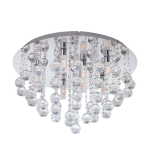 PLAFONIERA ALMONTE 8 X G9 LED 8 X 3W INCLUSE STRUTTURA METALLO CROMATO DETTAGLIO CRISTALLO IP44 Ø50 H30