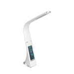 LAMPADA DA TAVOLO COGNOLI LED 3,2W 5000K 300Lm DIMMERABILE CON OROLOGIO E TEMPERATURA POLICARBONATO BIANCO 7 x 10 H51