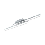 PLAFONIERA PALMITAL LED 2 X 10W 3000K 2600Lm STRUTTURA METALLO CROMATO DIFFUSORE POLICARBONATO TRASPARENTE IP44 88 x 10 H9