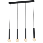 SOSPENSIONE CORTENOVA 4 X E27 STRUTTURA METALLO NERO 84 x 6 H110