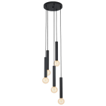 SOSPENSIONE CORTENOVA 5 X E27 STRUTTURA METALLO NERO Ø35 H150