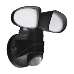 APPLIQUE DA ESTERNO PAGINO 15W LED STRUTTURA POLICARBONATO NERO CON SENSORE IR IP44 24.5 x H 22 x 18