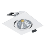 FARETTO DA INCASSO REGOLABILE SALICETO LED 6W 2700K 380Lm STRUTTURA ALLUMINIO BIANCO 8.8 x 8.8 H4.2 Foro Ø6.8