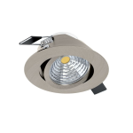 FARETTO DA INCASSO REGOLABILE SALICETO LED 6W 2700K 380Lm STRUTTURA ALLUMINIO NICKEL SATINATO Ø8.8 H4.2 Foro Ø6.8