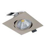 FARETTO DA INCASSO SALICETO LED 6W 2700K 380Lm STRUTTURA ALLUMINIO NICKEL SATINATO 8.8 x 8.8 H4.2 Foro Ø6.8