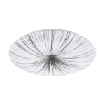 PLAFONIERA NIEVES LED 33W 3000K 3700Lm STRUTTURA METALLO BIANCO DIFFUSORE BIANCO E ARGENTO Ø51 H7