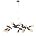 SOSPENSIONE BOCADELLA 12 X E27 STRUTTURA METALLO NERO Ø92 H110