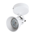 APPLIQUE SPOT REGOLABILE SERAS 1 1 X GU10 LED 3,3W INCLUSA STRUTTURA METALLO BIANCO Ø10