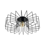 PLAFONIERA TREMEDAL 1 X E27 STRUTTURA METALLO RETICOLATO NERO Ø56 H21.5